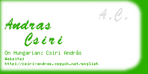andras csiri business card