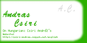 andras csiri business card